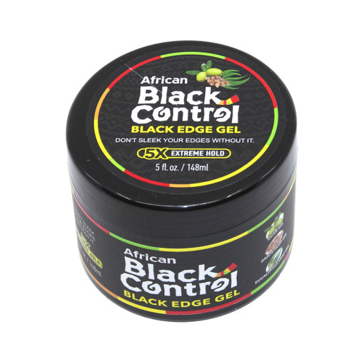 African Black Control Black Gel Edge Glue - 5X Extreme Hold (5 oz.)