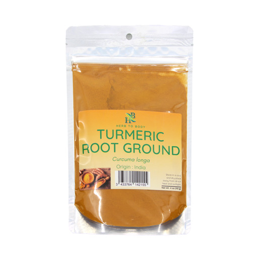 Herb To Body: Turmeric Root Ground Powder (Curcuma Longa) - 4 oz (113 g)