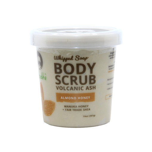 Bodhi: Whipped Soap Body Scrub (Volcanic Ash) Almond Honey - 14 oz