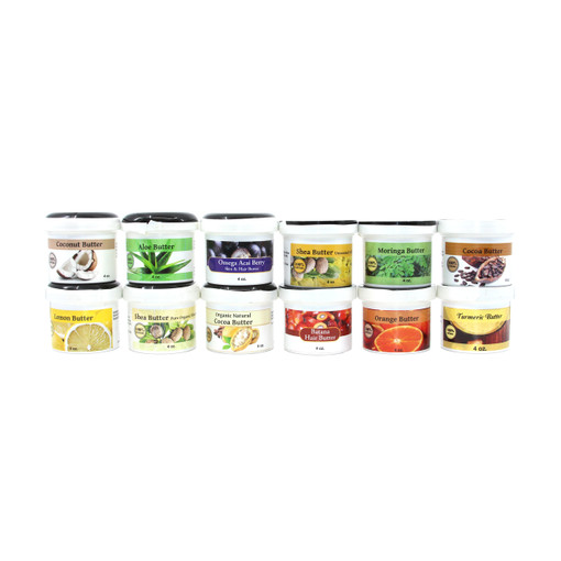 Set Of 12 Natural Skin & Hair Butters