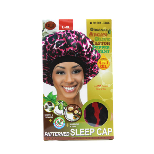 Pink Leopard Sleep Cap