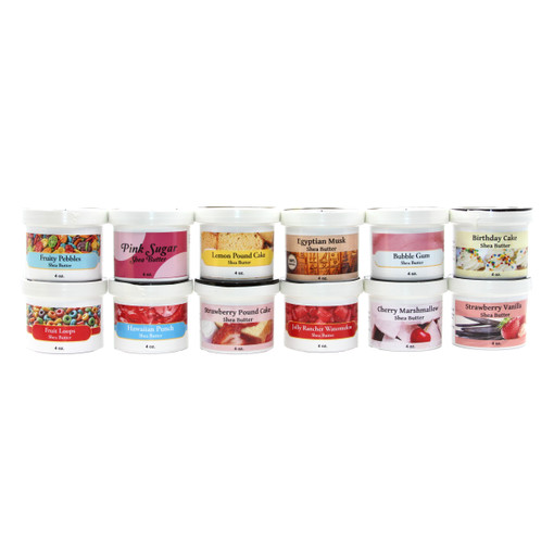 Set Of 12 Fragrance Shea Butters
