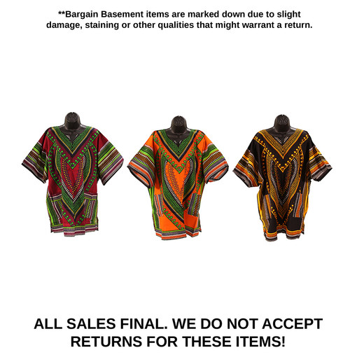 Bargain Set Of 3 Afrocentric Heart Dashikis