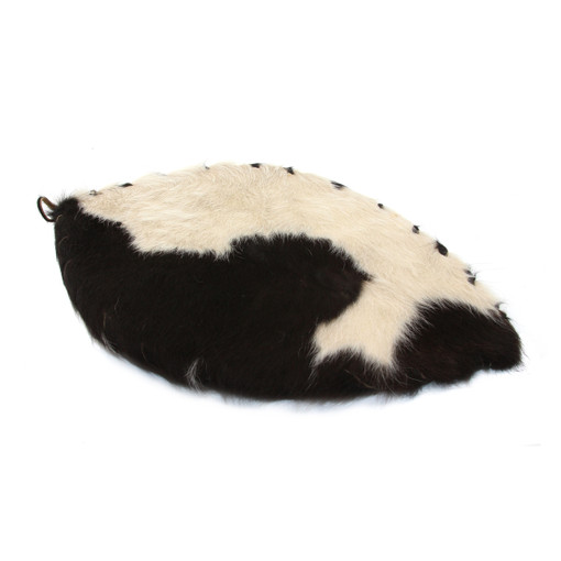 Authentic Kenyan Hide Shield - Black/White - Small