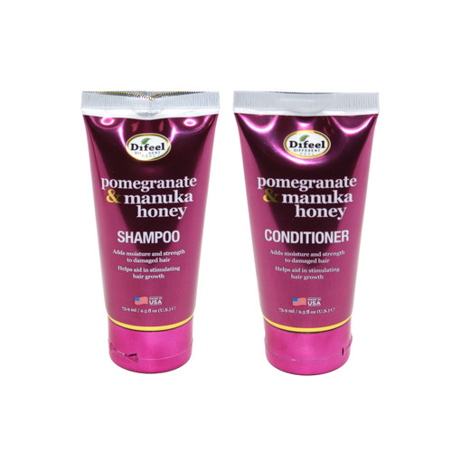 Difeel: Pomegranate & Manuka Honey Shampoo & Conditioner (Travel/Sample) Set