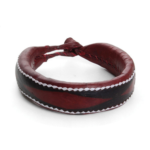 Red African Leather Bracelet