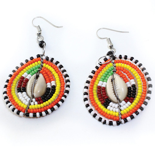 Buy Maasai Cowrie Shell Earrings