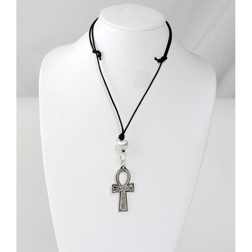 Silver Ankh Necklace: Medium (2")