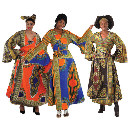 Buy Set Of 3 Traditional Print Wrap Dresses