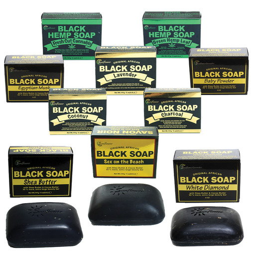 Set Of 10 Black Soaps