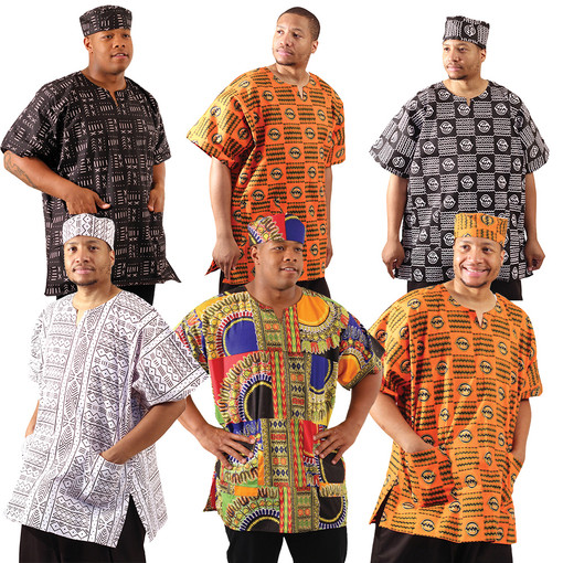 Set Of 6 Men's Dashikis