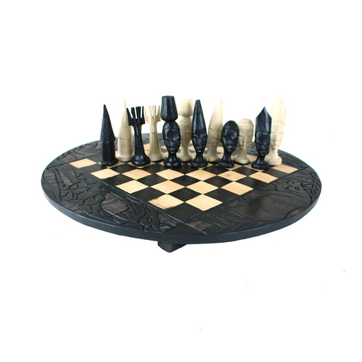 Buy Makonde Chess Set [2] Round Board