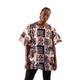 Afibi Women's African Dashiki Top - 3/4 Sleeve Boho Print Tunic Shirt