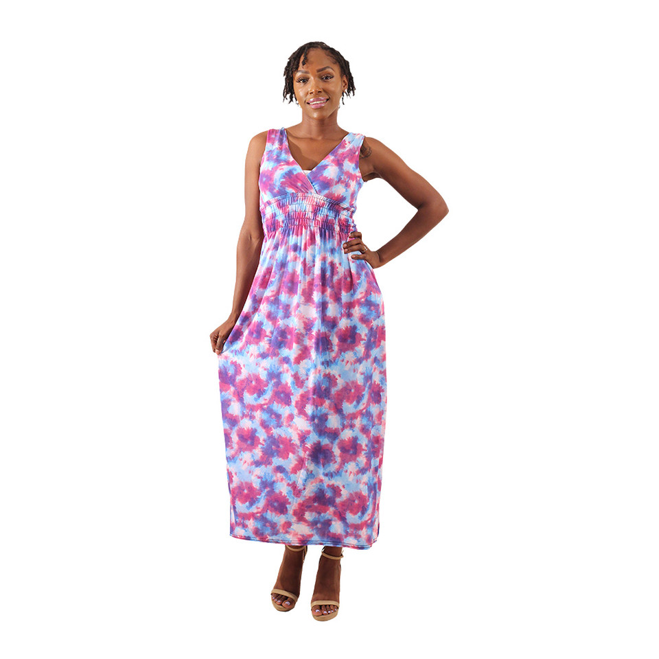 Tie Dye Maxi Dress - Women's Dresses-African Fashion