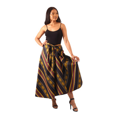 Midi Printed Wrap Skirt With Side Tie | Last Tango USA