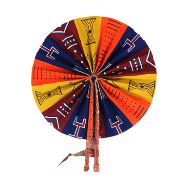 Tribal Print Folding Fan - Africa Imports