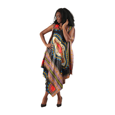 Traditional Print Umbrella Dress - Made in Ghana - Africa Imports