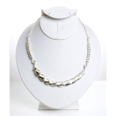 Fulani Silver Twist Necklace - Necklaces - African Jewelry