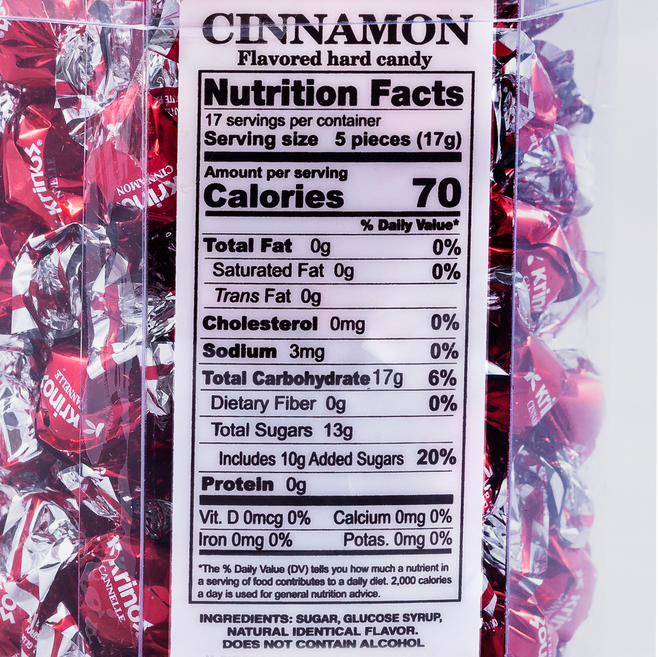 Krinos Cinnamon Flavored Hard Candy 10.6oz Box Titan Foods