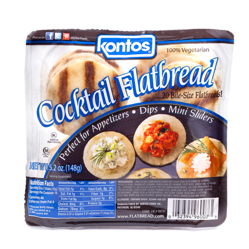 Kontos Cocktail Mini Flat Bread 20pc Pack