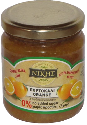 Niki's Orange Marmalade  0% Sugar 260 gr 