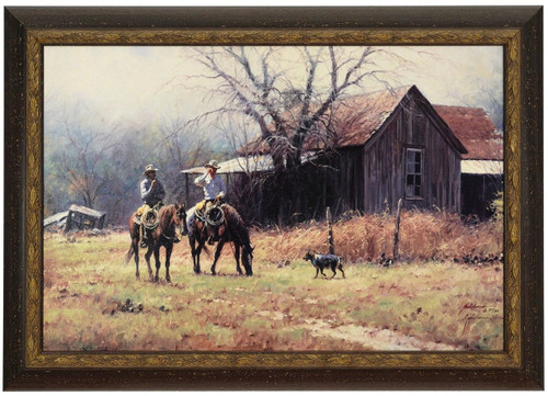 Martin Grelle "Brush Country Cowboys" Canvas Framed L/E Signed & Numbered