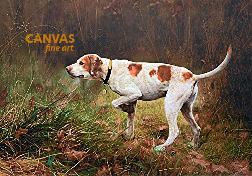Charles Frace 'On Point' Dog Hunting Canvas Artist Proof L/E