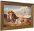 Nancy Glazier "Peace & Harmony" Lion & Lamb Canvas Framed O/E