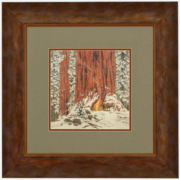 Bev Doolittle 'Christmas Day Give or Take a Week' Matted & Framed L/E