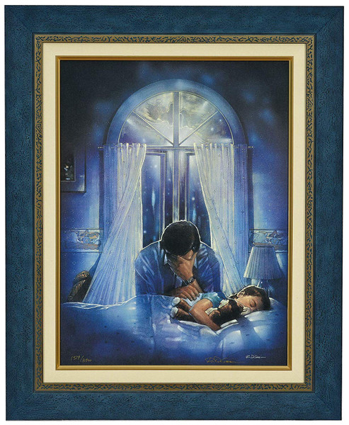 Ron DiCianni "Spiritual Warfare" Father and Son Framed Canvas Signed and Numbered COA