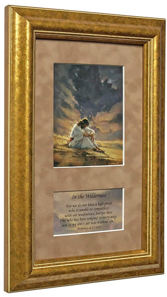 Ron DiCianni "In the Wilderness" Jesus Christ Matted & Framed Art Print O/E