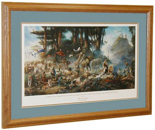 Tom duBois "The Invitation" with Scripture Noah's Ark Framed Art Print Signed