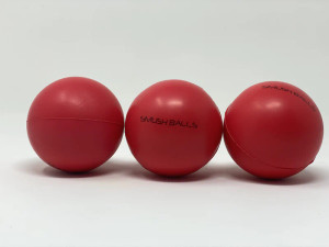 One Dozen (12) SMUSHBALLS the Ultimate Indoor & Outdoor Batting Practice Ball, Red, SMUSH-RED