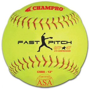 Champion ASA 12" Fastpitch Softball, One Dozen,  CSB8