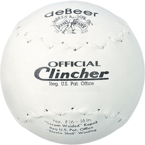 deBEER Clincher 16" Slowpitch Softball, One Dozen, W601457