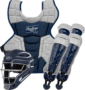 Rawlings Youth Navy/White VELO 2.0 Catcher's Gear Box Set, CSV2Y-N/W