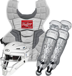 Rawlings Adult White/Silver VELO 2.0 Catcher's Gear Box Set, CSV2A-W/SIL Rawlings Adult White/Silver VELO 2.0 Catcher's Gear Box Set, CSV2A-W/SIL