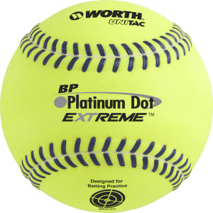 Worth Platinum Dot EXTREME Batting Practice Softballs, BPX12U