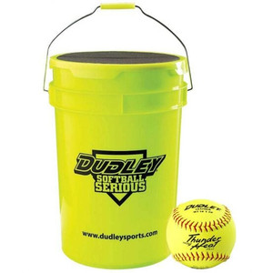 Dudley 12" NFHS Thunder Heat Fastpitch Softball (Dozen) Bucket, 4D48051 Dudley 12" NFHS Thunder Heat Fastpitch Softball (Dozen) Bucket, 4D48051