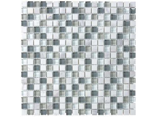 Iceland Bliss Collection by Anatolia Tile & Stone 5/8x 5/8 Glass Stone Blend Mosaics