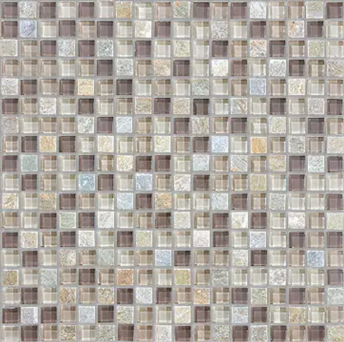 Cotton Wood Bliss Collection by Anatolia Tile & Stone 5/8x5/8 Glass Slate Quartz Blend Mosaics