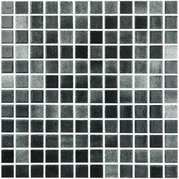 FOG BLACK NIEBLAS 509 • Colors Collection by Vidrepur • Recycled Mosaic 1" x 1" Glass Tiles