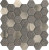 Glitz Collection Hexagon Glass and Metal Mix Tile by Emser