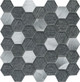 Glitz Collection Hexagon Glass and Metal Mix Tile by Emser