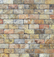 2 x 4 in / 5 x 10 cm Brick Mosaic Tumbled