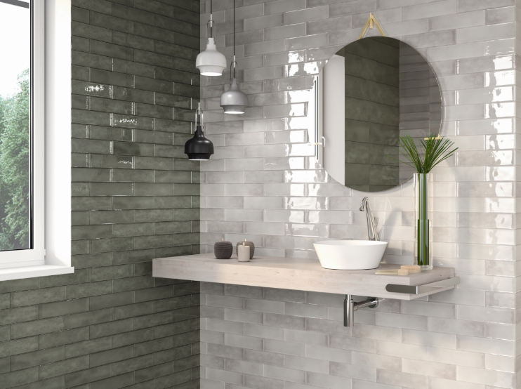 Olive and White Glossy