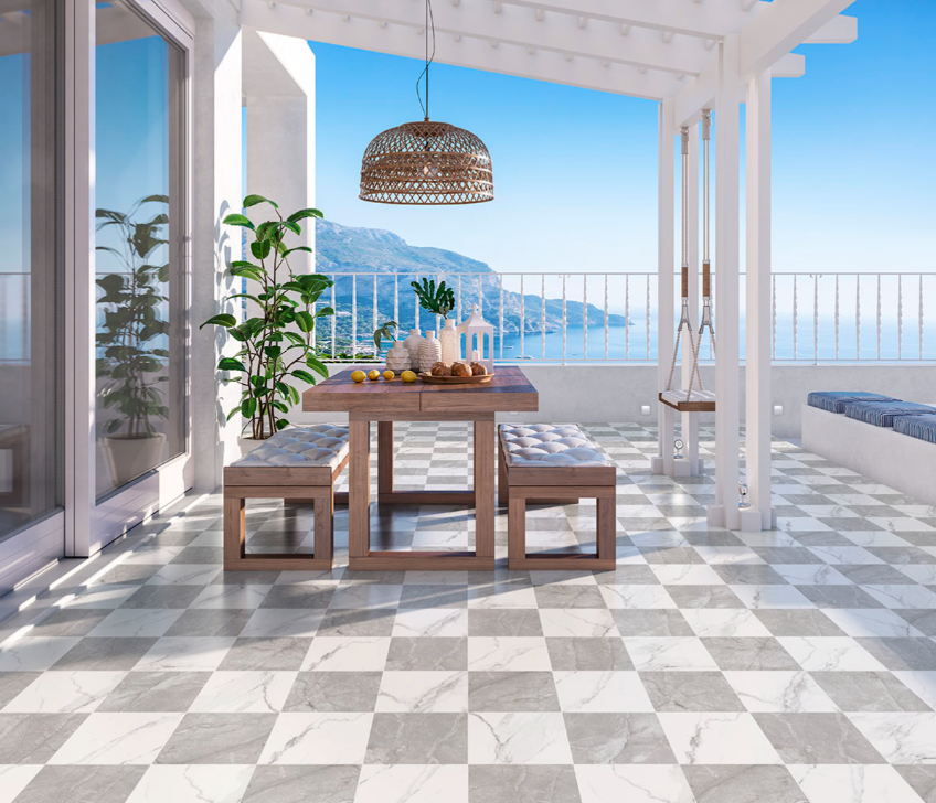 CALACATTA GRIGIO CHECKERED