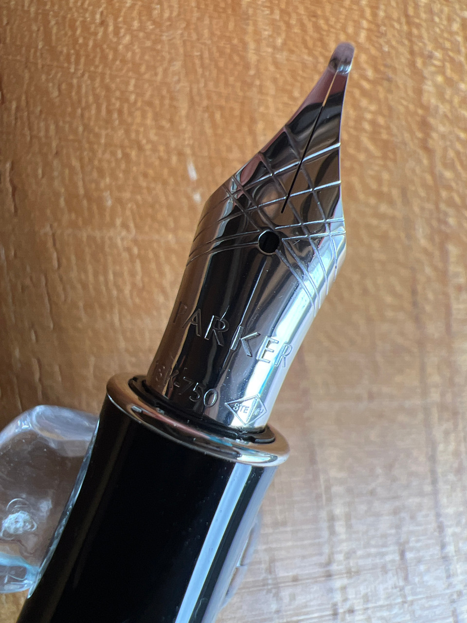 Parker Sonnet Dark Grey Chiselled CT Fountain Pen 18K Nib