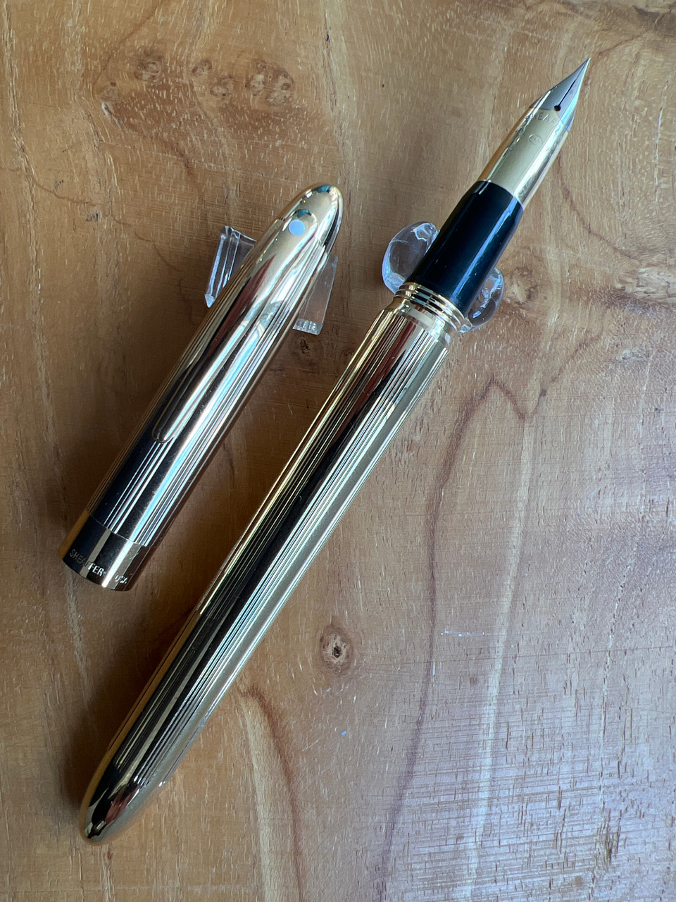 SHEAFFER ボールペン Crest 590 23K Gold Plated Sheaffer Crest 590 Gold Plated GT Fountain Pen- 18K Fine Nib