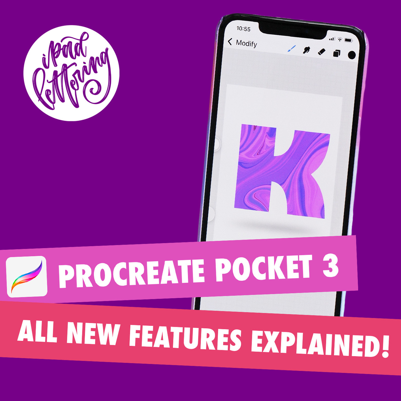 Procreate Pocket 3 - New Features! - iPad Lettering